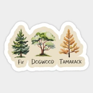 Subtle Anti Trump Fir Dogwood Tamarack Funny Tree Pun Political Nature Design Sticker